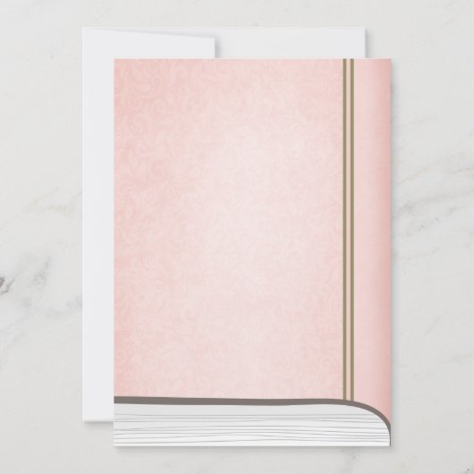 Upon a Time Storybook Baby shower uitnodiging Roze (Achterkant)