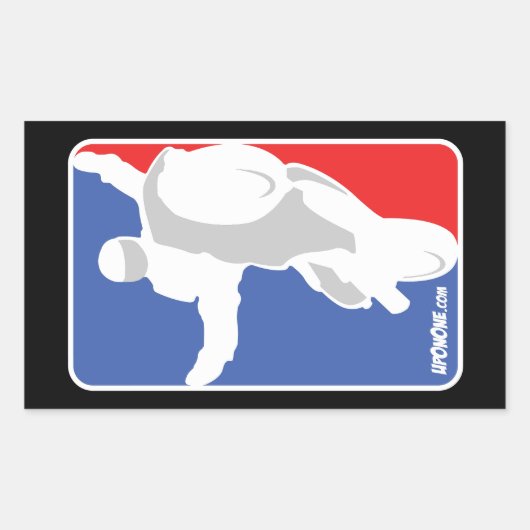 UpOnOne.com NBA Style Logo Rechthoekige Sticker (Voorkant)