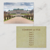 Upper Belvedere Wenen Oostenrijk Visitekaartje (Voorkant / Achterkant)