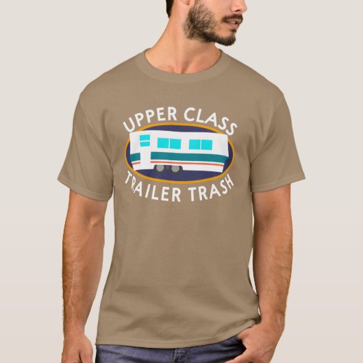 Upper Classrailerrash I Camping vrienden T-shirt (Voorkant)