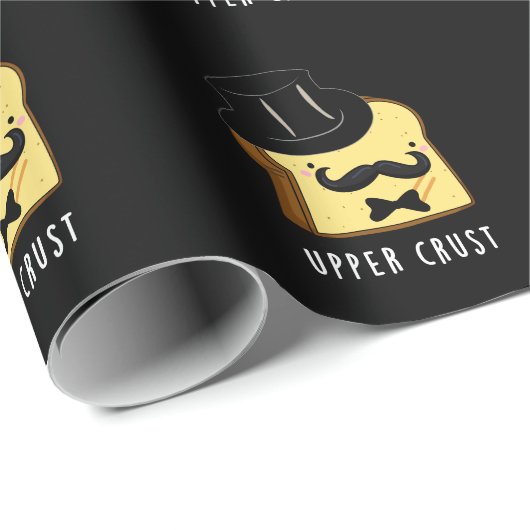 Upper Crust Funny Bread Pun Dark BG Cadeaupapier (Rol Hoek)