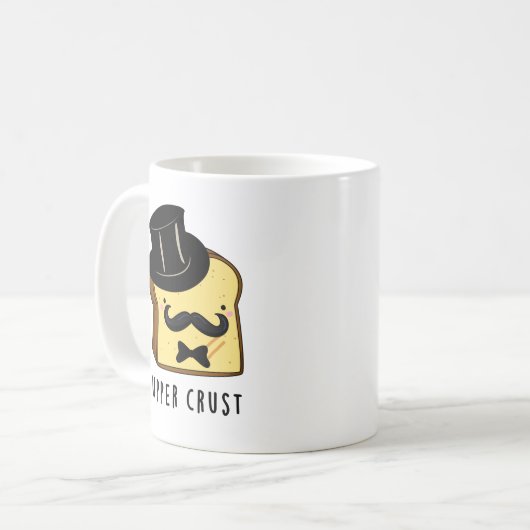 Upper Crust Funny Bread Pun Koffiemok (Voorkant links)