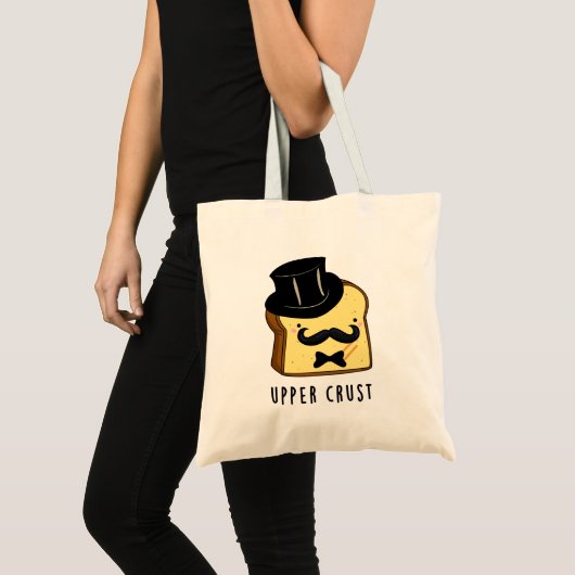 Upper Crust Funny Bread Pun Tote Bag (Voorkant (product))