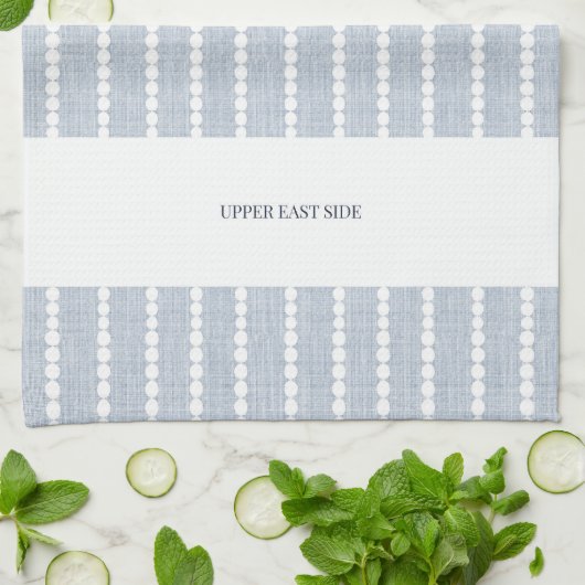 Upper East Side New York Preppy Kitchen Handdoek (Gevouwen)