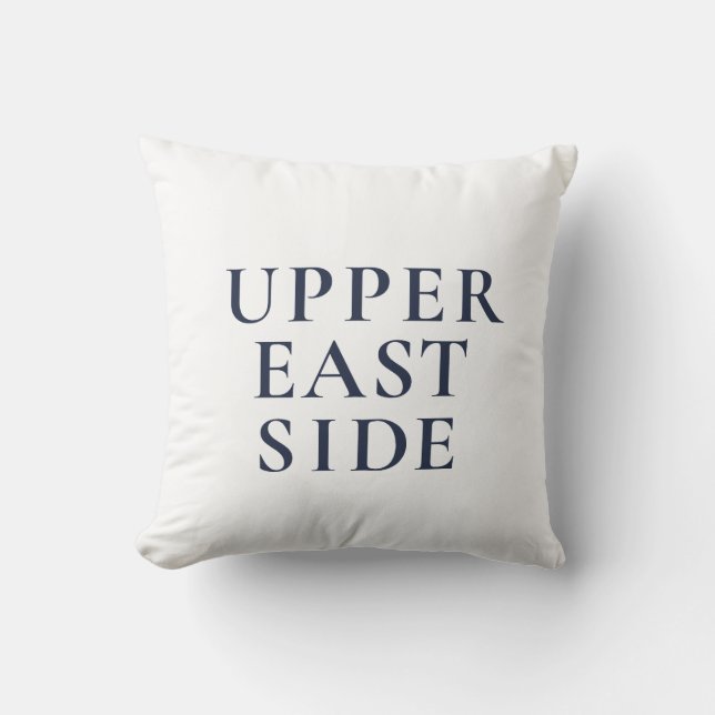 Upper East Side NYC Klassieke Preppy Stijl Kussen (Voorkant)