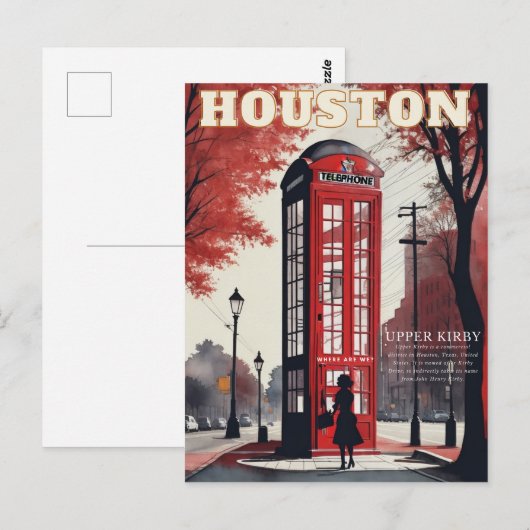 Upper Kirby, Houston, Texas Ansichtkaart Briefkaart (Voorkant / Achterkant)