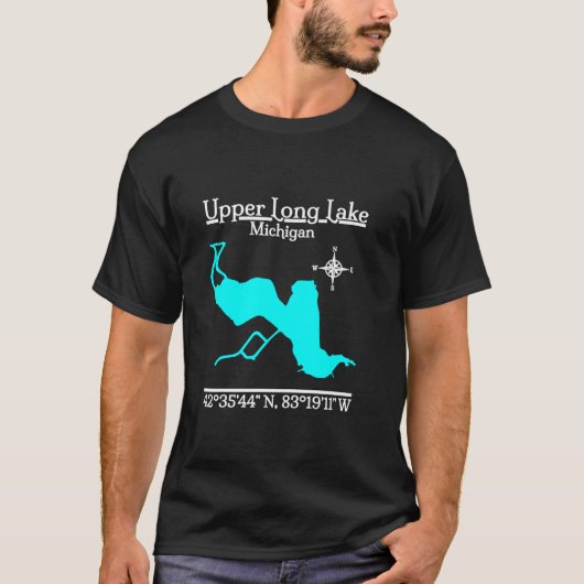 Upper Long Lake Michigan T-Shirt met lange mouwen (Voorkant)