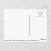 Upper Merrion Street, Dublin Ierland Briefkaart (Achterkant)