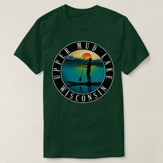 Upper Mud Lake Wisconsin Paddleboarding T-shirt (Design voorkant)