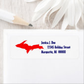 Upper Peninsula Michigan UP Retouradres Label (Insitu)