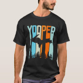 Upper Peninsula Retro Yooper Hooded T-shirt (Voorkant)