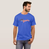 Upper Peninsula UP American Flag Yooper USA T-shirt (Voorkant volledig)