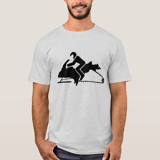 "Upper Peninsula UP Sled"-hoezen.com Ash T-shirt (Voorkant)