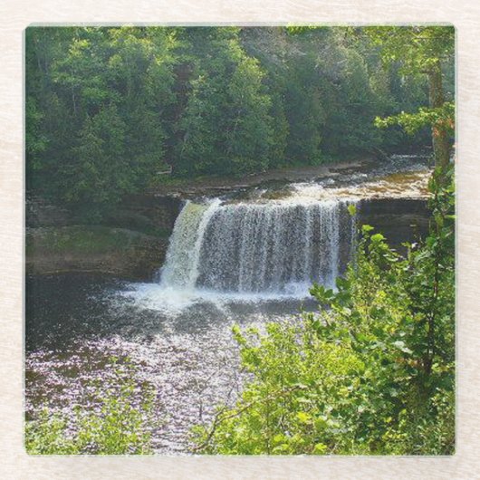 Upper Tahquamenon Herfsten State Park, MI Glazen Onderzetter (Voorkant)
