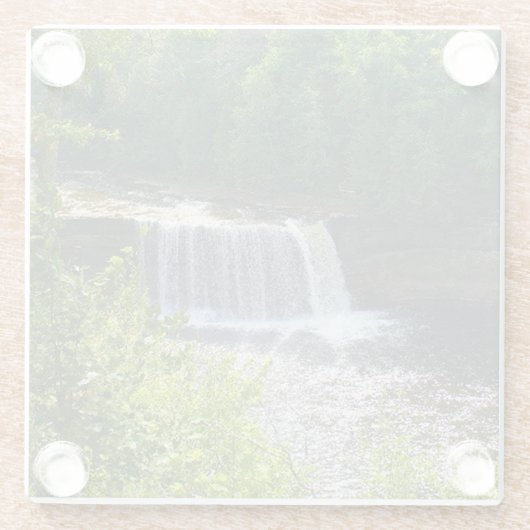 Upper Tahquamenon Herfsten State Park, MI Glazen Onderzetter (Achterkant)