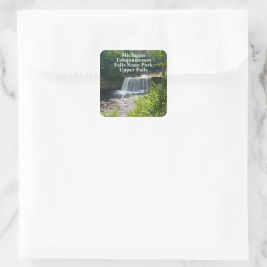 Upper Tahquamenon Herfsten State Park, MI Vierkante Sticker (Tas)