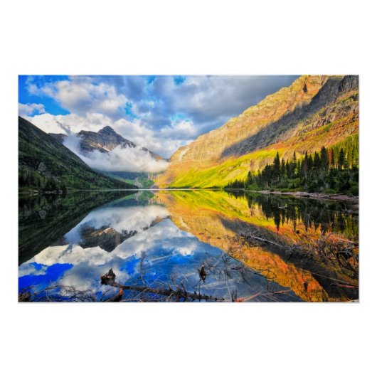 Upper Two Medicine Lake op Sunrise Poster (Voorkant)