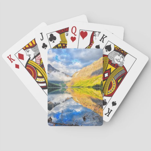 Upper Two Medicine Lake op Sunrise Speelkaarten (Achterkant)