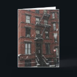 Upper West Side Brandtrap NYC New York Winter Feestdagen Kaart<br><div class="desc">Deze kaart bevat een originele kleurenfoto van een brandtrap aan de Upper West Side in de sneeuw,  New York City,  NYC.

Ziet u niet wat u zoekt? Hulp nodig met maatwerk? Klik "rebeccaheartsny" (bovenste rechterhoek) en vervolgens "contact this designer" om iets unieks voor u te laten maken.</div>