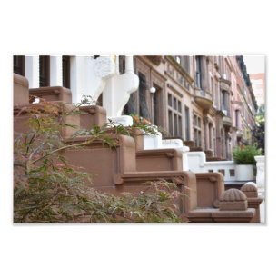 Upper West Side Brownstone New York City NYC Foto Afdruk