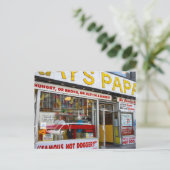 Upper West Side Hot Dog Shop New York City NYC Briefkaart (Staand voorkant)