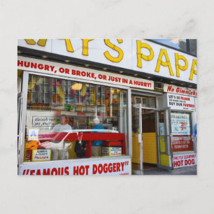 Upper West Side Hot Dog Shop New York City NYC Briefkaart
