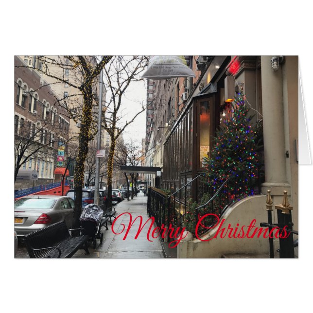 Upper West Side NYC Sneeuwkerstlampjes New York (Voorkant Horizontaal)