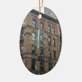 Upper West Side Snowflake NYC Winter Holiday Keramisch Ornament (Links)