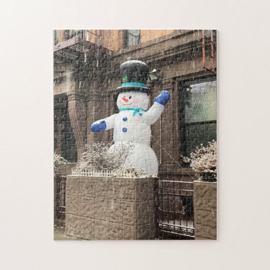Upper West Side Snowman New York City NYC Snow Legpuzzel (Verticaal)