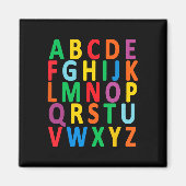 Uppercase Letters Alphabet Learn Abc Boy Girl Kids Magneet (Voorkant)