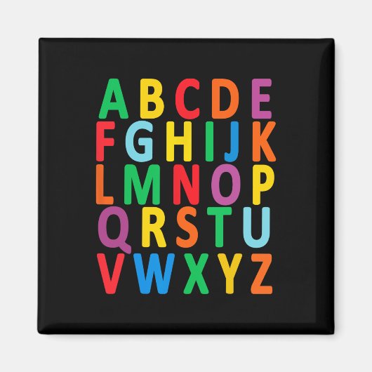 Uppercase Letters Alphabet Learn Abc Boy Girl Kids Magneet (Voorkant)