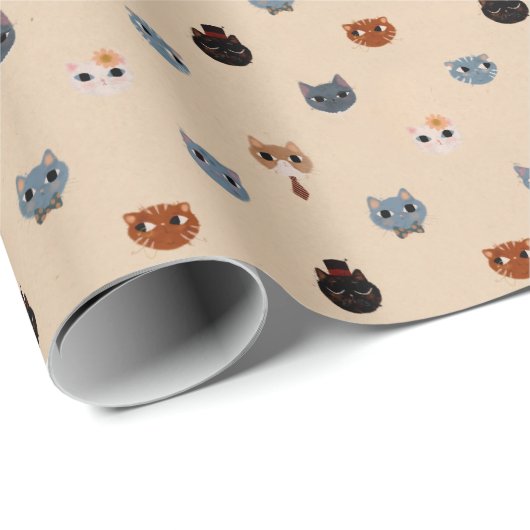 Upperclaws Cats (Double Pearl Lusta) - Cadeaupapier (Rol Hoek)