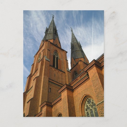 Uppsala Cathedral Briefkaart Zweden (Voorkant)