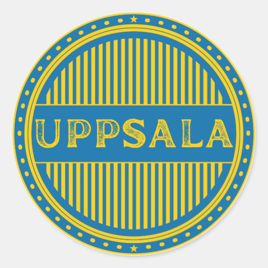 Uppsala City Pride Emblem – Swedish Identity Ronde Sticker (Voorkant)