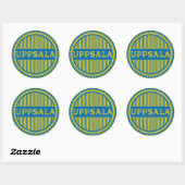 Uppsala City Pride Emblem – Swedish Identity Ronde Sticker (Vel)