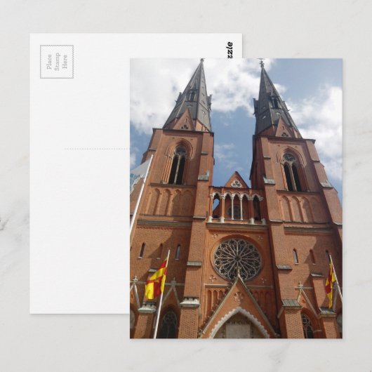 Uppsala domkyrka briefkaart (Voorkant / Achterkant)