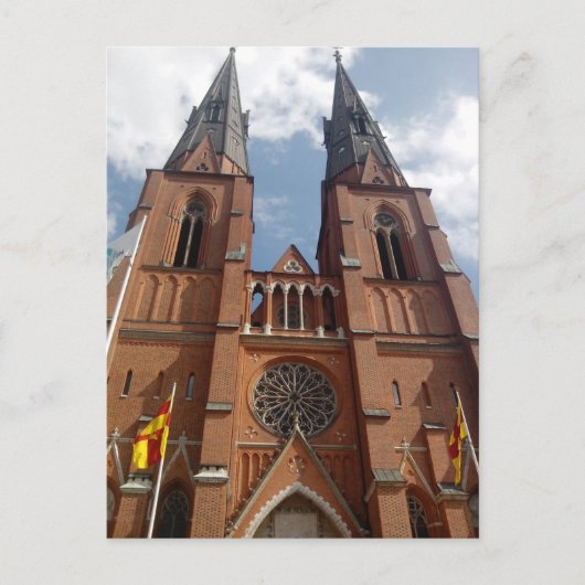 Uppsala domkyrka briefkaart (Voorkant)
