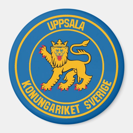 Uppsala Round Emblem Magneet (Voorkant)