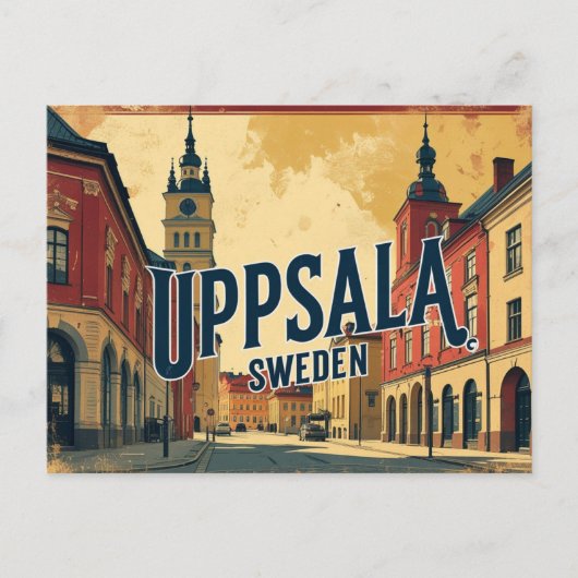 Uppsala Sweden the City of Knowledge and History Briefkaart (Voorkant)