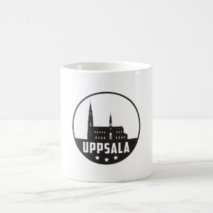 Uppsala Zweden City Skyline Cityscape Grappig cade Koffiemok