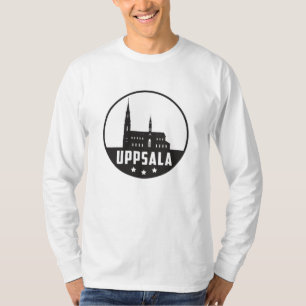 Uppsala Zweden City Skyline Cityscape Grappig cade T-shirt