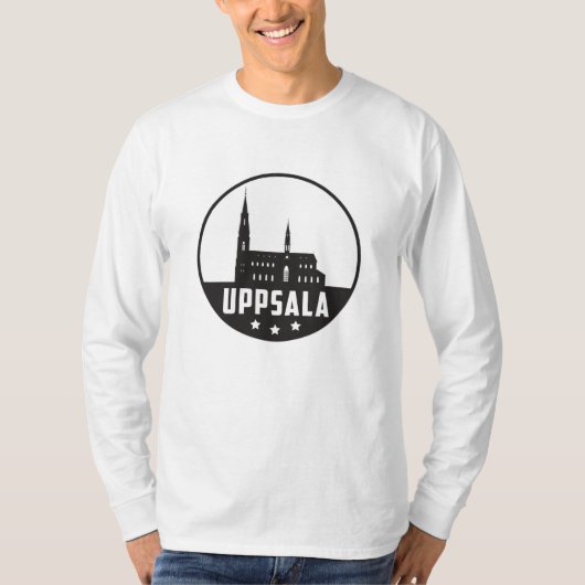 Uppsala Zweden City Skyline Cityscape Grappig cade T-shirt (Voorkant)