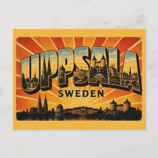 Uppsala Zweden Kathedraal Briefkaart (Voorkant)