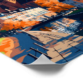 Uppsala Zweden Kunst Vintage Reizen Illustratie Poster (Hoek)