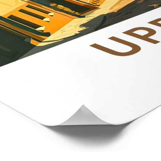 Uppsala Zweden Reisprint Poster (Hoek)