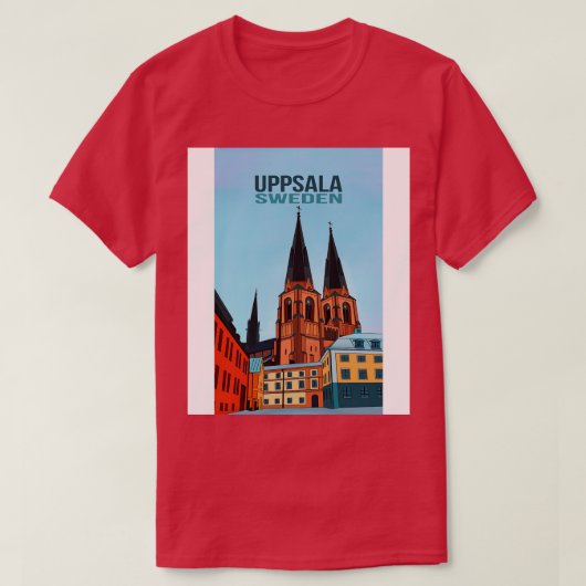 Uppsala Zweden T-shirt (Design voorkant)