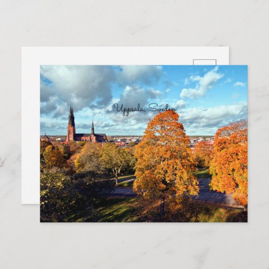 Uppsala, Zweedse landschap Briefkaart (Voorkant / Achterkant)