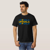 UPPSALA Zweedse vlag T-shirt (Voorkant volledig)