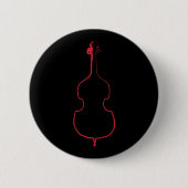 Upright Bass Ink Button (Voorkant)