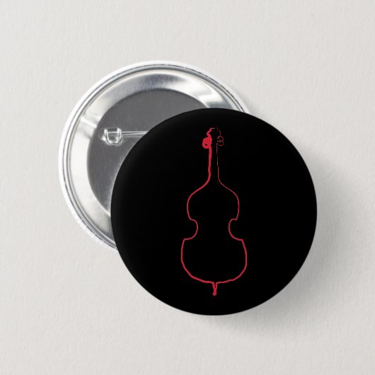 Upright Bass Ink Button (Voorkant /achterkant)